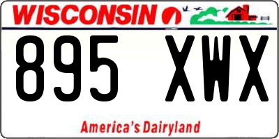 WI license plate 895XWX
