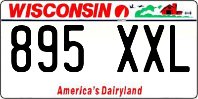 WI license plate 895XXL