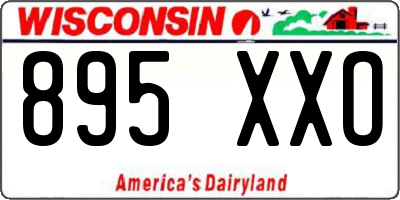 WI license plate 895XXO