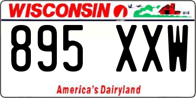 WI license plate 895XXW
