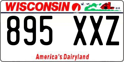 WI license plate 895XXZ