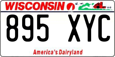 WI license plate 895XYC