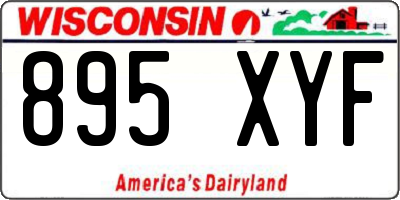 WI license plate 895XYF