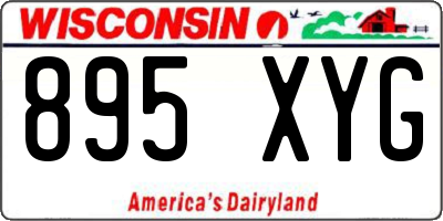 WI license plate 895XYG