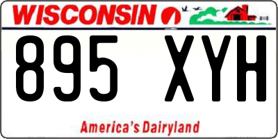 WI license plate 895XYH