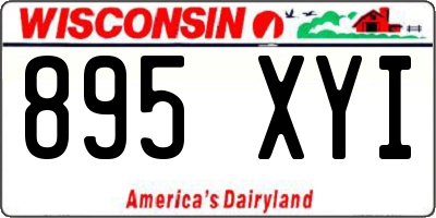 WI license plate 895XYI