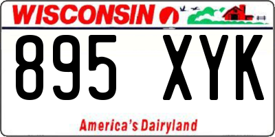 WI license plate 895XYK