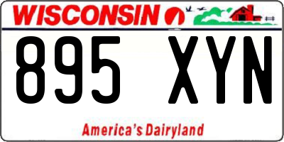 WI license plate 895XYN