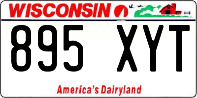 WI license plate 895XYT