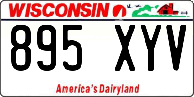 WI license plate 895XYV