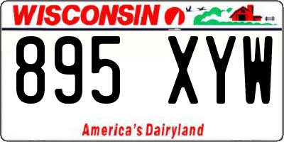 WI license plate 895XYW