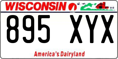 WI license plate 895XYX