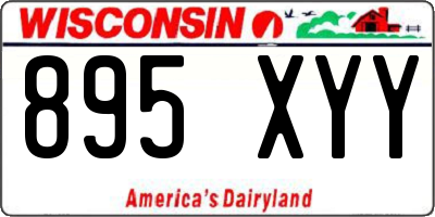 WI license plate 895XYY