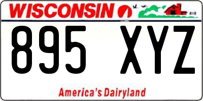 WI license plate 895XYZ