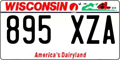 WI license plate 895XZA