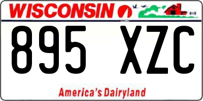 WI license plate 895XZC