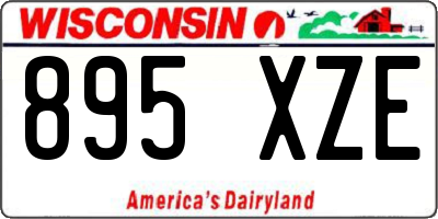 WI license plate 895XZE