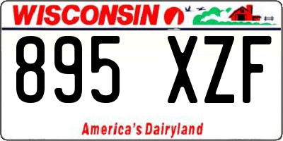 WI license plate 895XZF