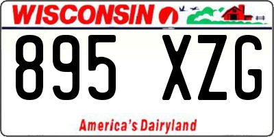 WI license plate 895XZG