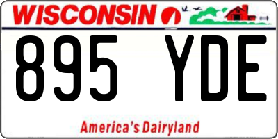 WI license plate 895YDE