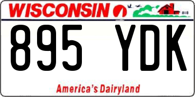 WI license plate 895YDK