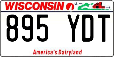 WI license plate 895YDT
