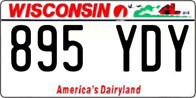 WI license plate 895YDY