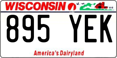 WI license plate 895YEK
