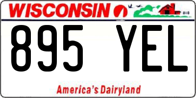 WI license plate 895YEL
