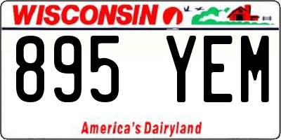 WI license plate 895YEM