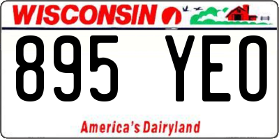WI license plate 895YEO