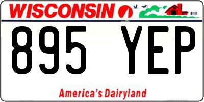 WI license plate 895YEP