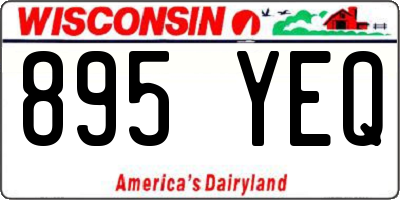 WI license plate 895YEQ
