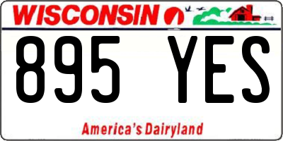 WI license plate 895YES