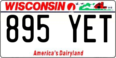WI license plate 895YET