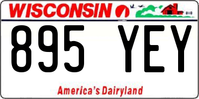 WI license plate 895YEY