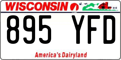 WI license plate 895YFD