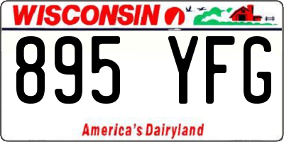 WI license plate 895YFG