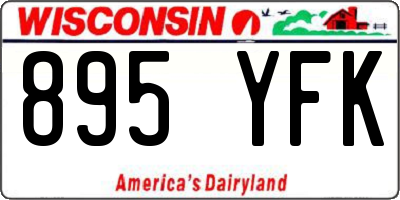 WI license plate 895YFK