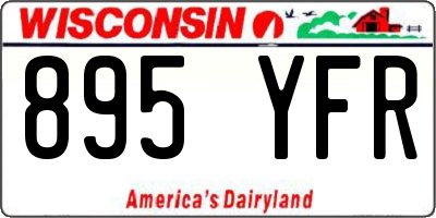 WI license plate 895YFR