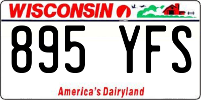 WI license plate 895YFS