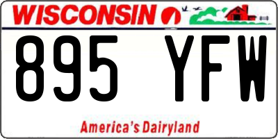 WI license plate 895YFW