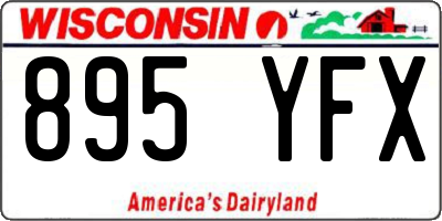 WI license plate 895YFX