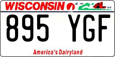 WI license plate 895YGF