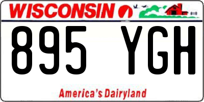 WI license plate 895YGH