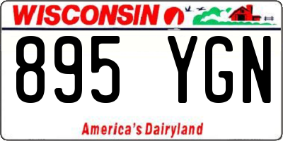 WI license plate 895YGN
