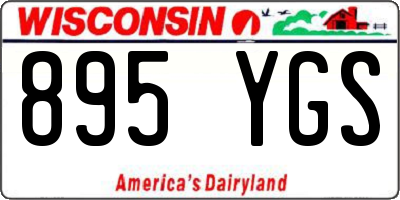WI license plate 895YGS