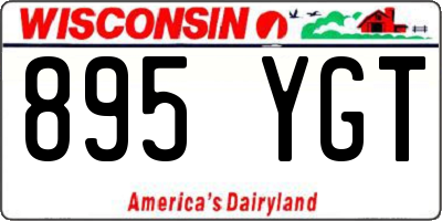 WI license plate 895YGT