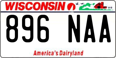 WI license plate 896NAA