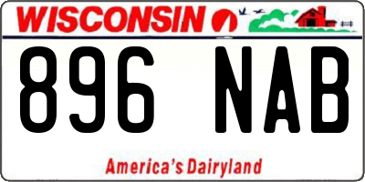 WI license plate 896NAB